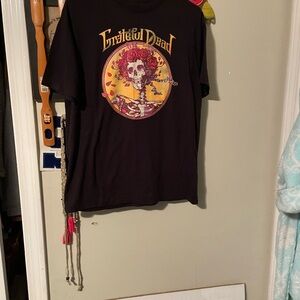Grateful Dead Black Tee with Skeleton Design